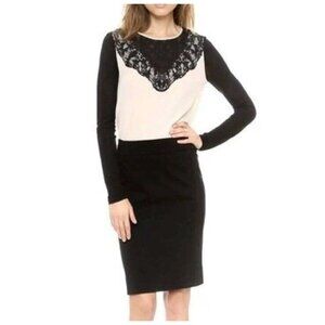 DIANE VON FURSTENBERG Black KOTO Ponte‎ Knit Pencil Skirt Women’s Size 6